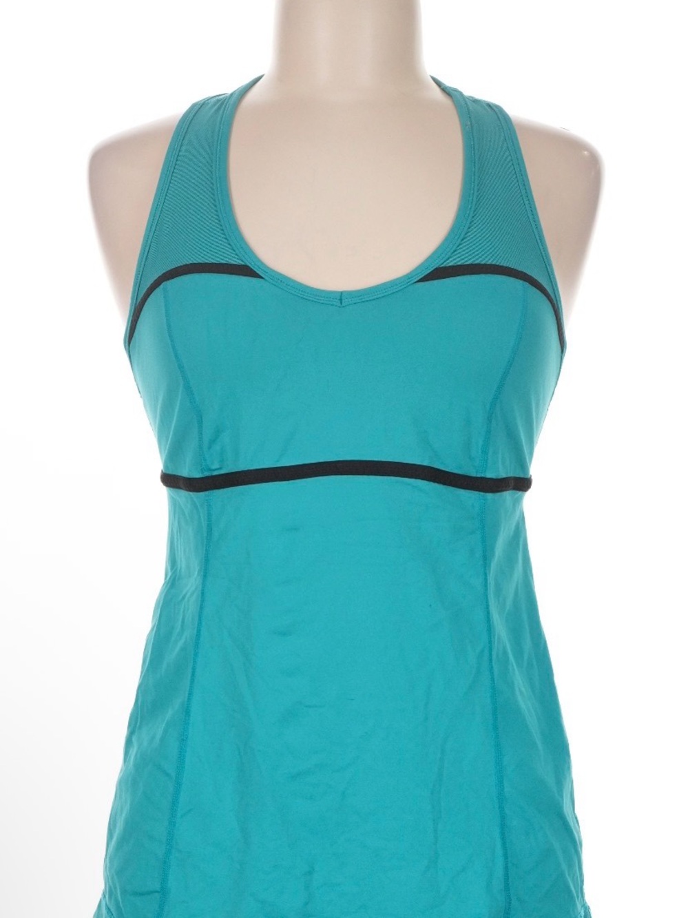 Lululemon Teal Racerback Athletic Tank with Black Trim